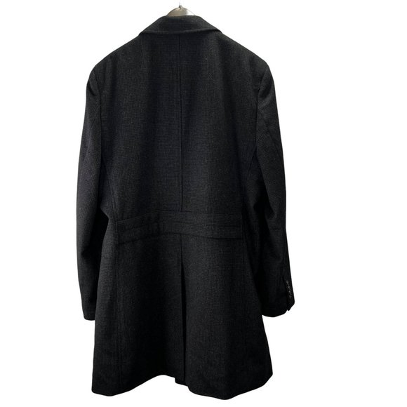 Jos A Bank Reserve Coat Topcoat size 44 Regular Black Cashmere - Picture 2 of 7
